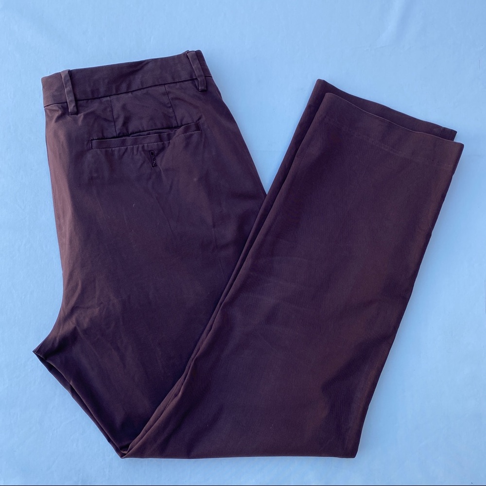 Stretch Italian Trousers Burgundy Slim 36 30